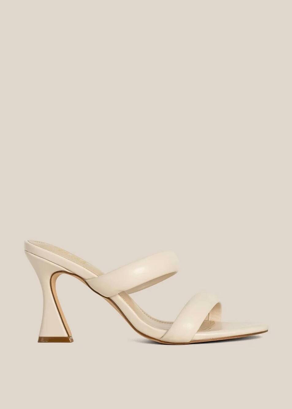 NEW SHU SHOP women's fedora block heel sandal in cream